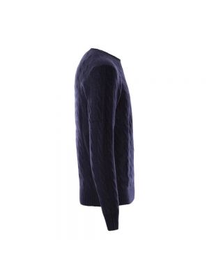 Suéter de lana de cachemir de punto Ralph Lauren azul