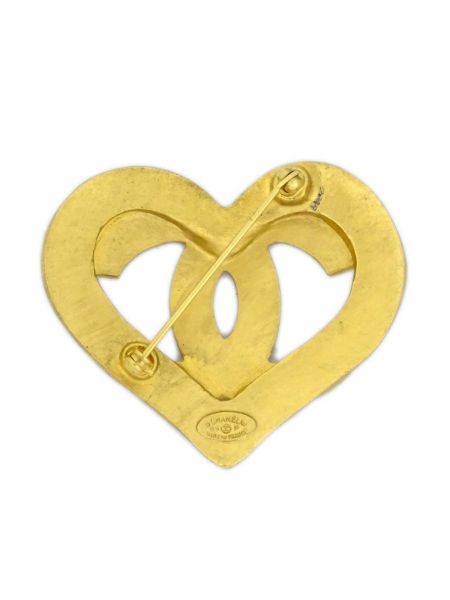 Broszka w serca Chanel Pre-owned złota