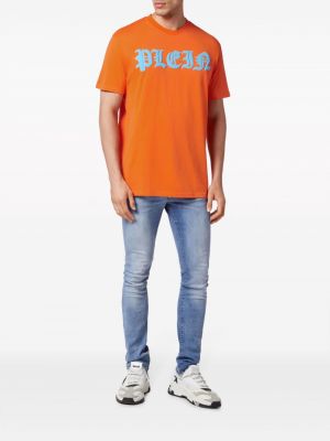 T-shirt aus baumwoll Philipp Plein orange