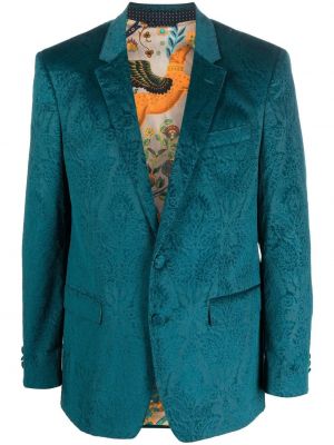 Jacquard paisley lang blazer Etro blå