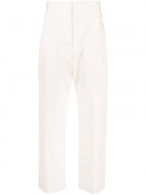Плисирани прав панталон Lemaire бяло