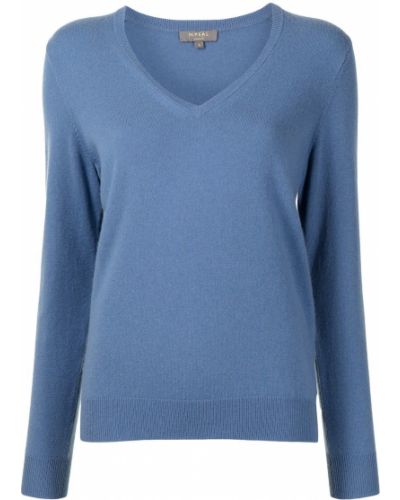 Jersey con escote v de tela jersey N.peal azul