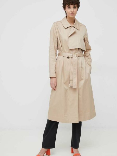 Памучно палто с изолация Calvin Klein бежово