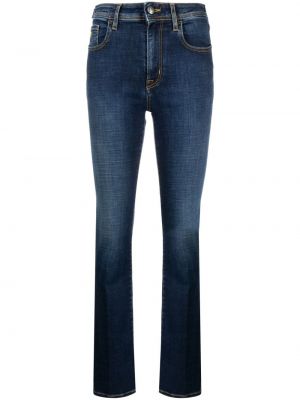 Modré slim fit skinny džíny s vysokým pasem Jacob Cohen