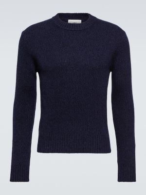 Кашмирен вълнен пуловер Ami Paris синьо
