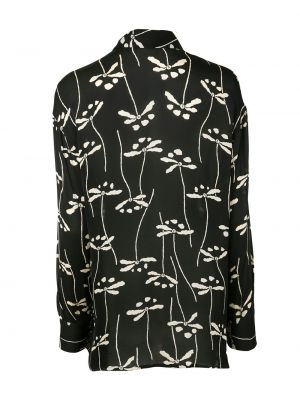 Camisa de flores con estampado Chanel Pre-owned negro