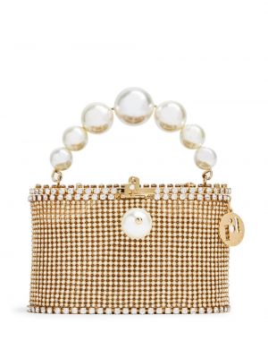 Shopper handtasche mit kristallen Rosantica gold