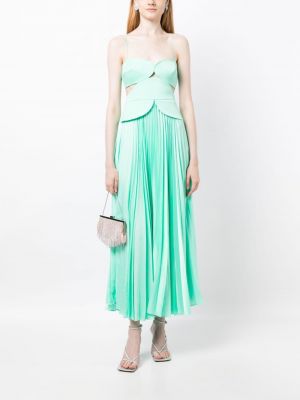 Sukienka długa plisowana Acler zielona