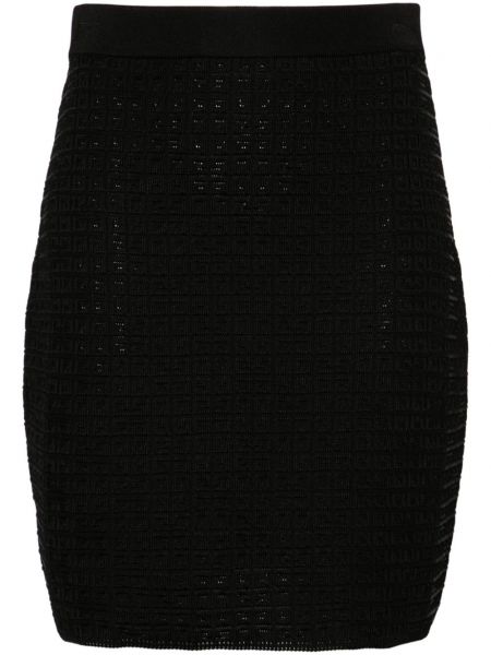 Jupe en tricot à imprimé Givenchy noir