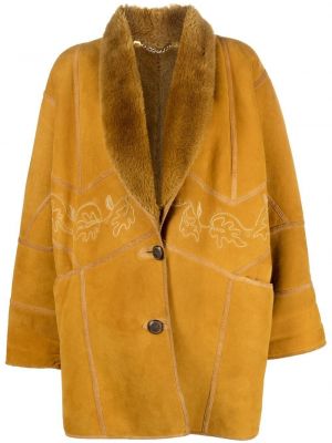 Manteau brodé à imprimé A.n.g.e.l.o. Vintage Cult jaune