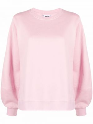 Sweatshirt mit rundem ausschnitt Ganni pink