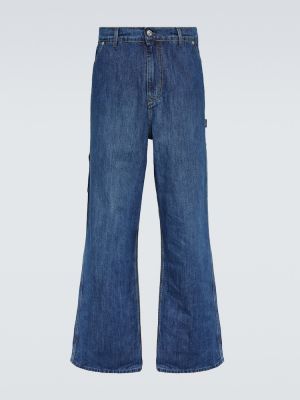 Voľné džínsy s rovným strihom s vysokým pásom Our Legacy modrá