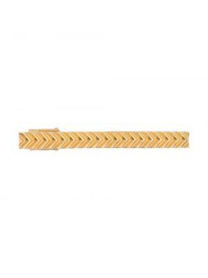 Cravată cu model herringbone Lanvin auriu