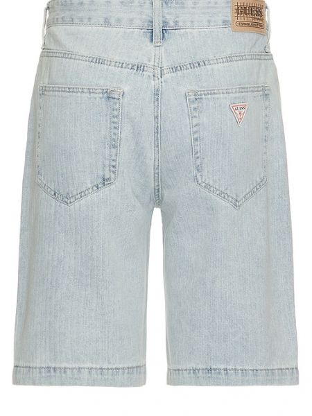 Shorts di jeans a spina di pesce Guess Originals blu