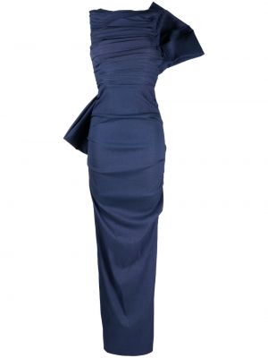 Koktejl obleka z lokom Rachel Gilbert modra