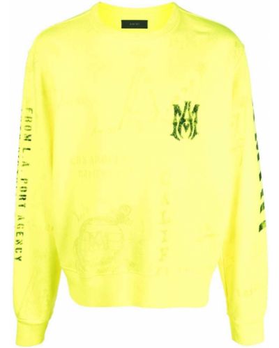 Sweatshirt mit rundhalsausschnitt Amiri gelb