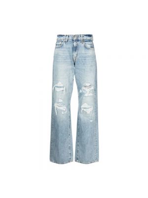 Niebieskie jeansy relaxed fit 7 For All Mankind