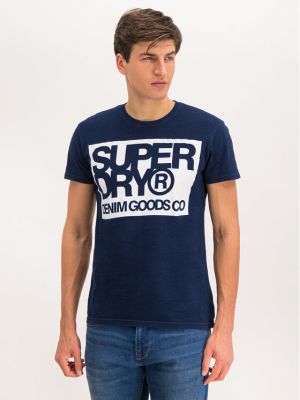 Marškinėliai Superdry mėlyna