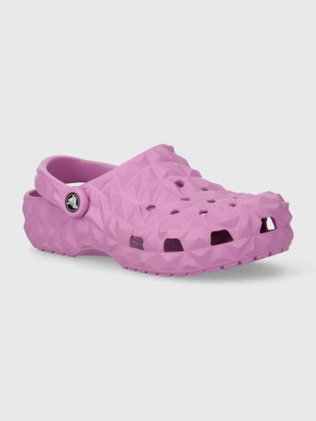 Papuci cu imprimeu geometric Crocs violet
