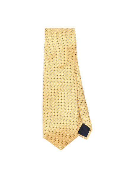 Jedwabny krawat Corneliani żółty