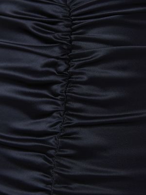 Mini vestido de raso de encaje Nensi Dojaka negro