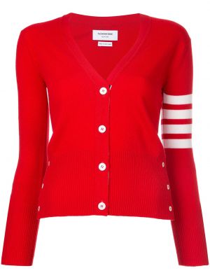 Cardigan a righe Thom Browne rosso