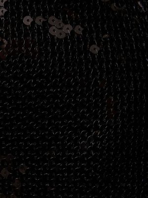 Robe mi-longue à paillettes à boucle David Koma noir