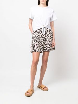 Seiden shorts mit print mit zebra-muster P.a.r.o.s.h. braun