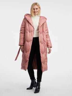 Пухено палто Orsay розово