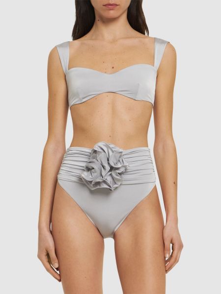 Bikini s cvetličnim vzorcem Magda Butrym siva