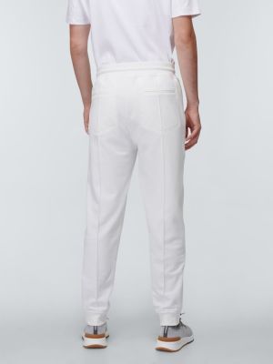 Памучни спортни панталони Brunello Cucinelli бяло