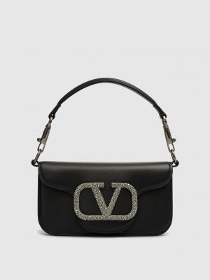 Кожаная сумка Valentino черная