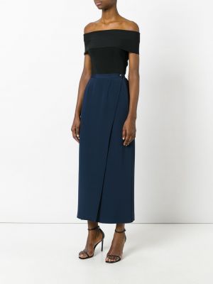 Falda larga Chanel Pre-owned azul