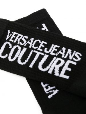 Chaussettes à imprimé Versace Jeans Couture noir