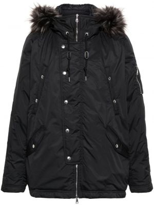 Páperová bunda na zips s kapucňou Tatras čierna