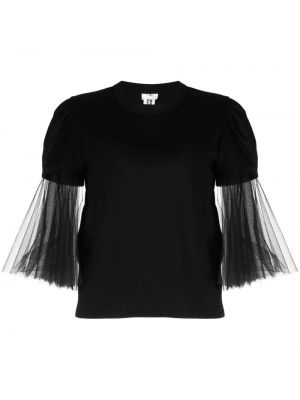 Tylové bavlnené tričko Noir Kei Ninomiya čierna