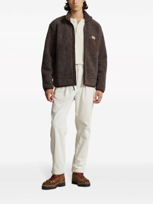 Leder poloshirt aus baumwoll mit geknöpfter Polo Ralph Lauren