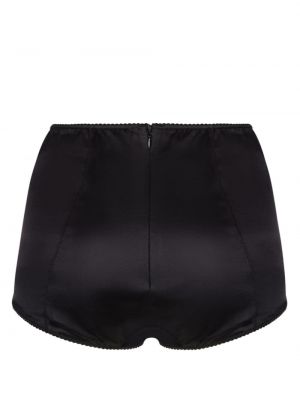 Saténové kalhotky Dolce & Gabbana černé