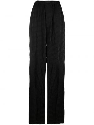 Žakárové rovné kalhoty Balenciaga černé