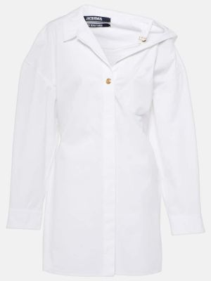 Mini-abito di cotone Jacquemus bianco