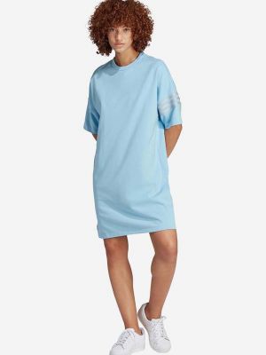 Sukienka mini oversize Adidas Originals niebieska