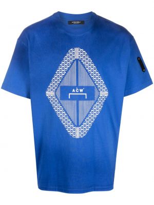 T-shirt mit print mit farbverlauf A-cold-wall* blau