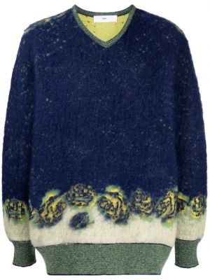 Пуловер с v-образно деколте Toga синьо