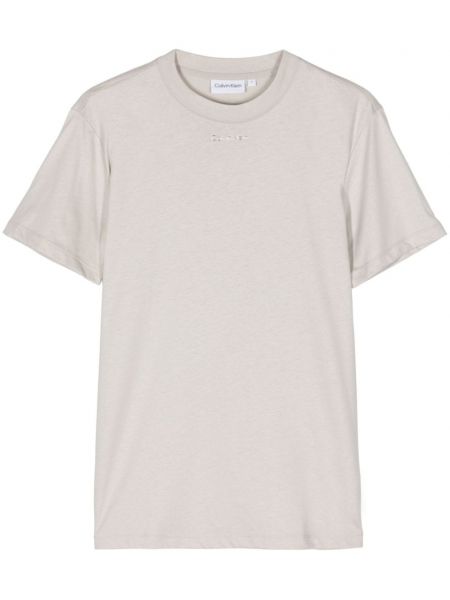 Βαμβακερή μπλούζα Calvin Klein γκρι