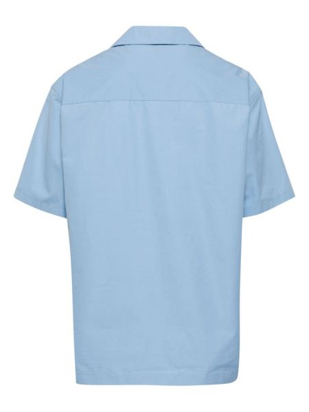 Chemise en coton avec manches courtes Jil Sander bleu