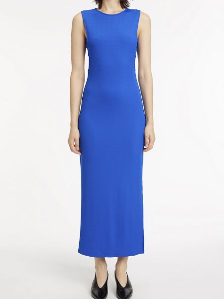 Длинное платье без рукавов Calvin Klein синее