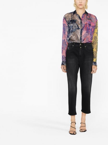 Džínová košile Versace Jeans Couture růžová