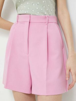 Тканевые шорты Abercrombie & Fitch розовые