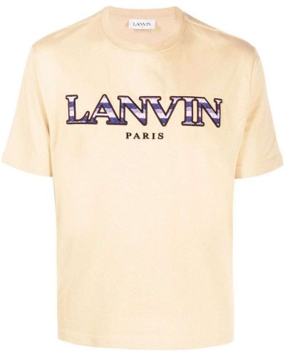 Тениска бродирана Lanvin бежово