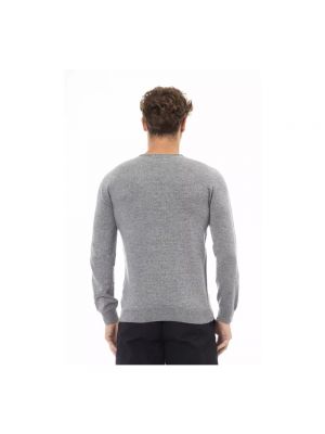 Suéter de cuello redondo Alpha Studio gris